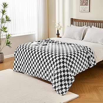 Amazon｜Edenleaf チェックブランケット フランネル スロー