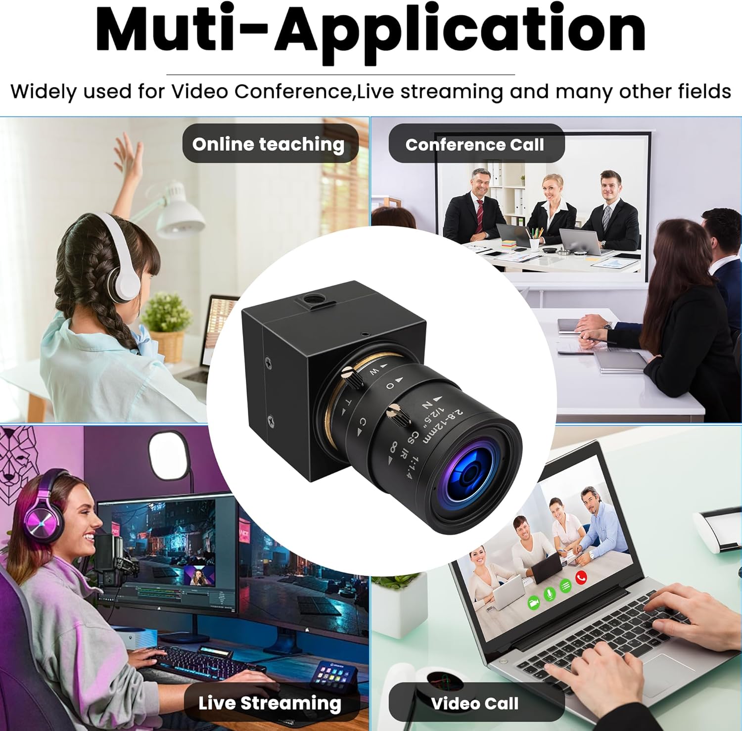 Nuroum C50 ウェブカメラ web会議用 360°カメラ マイク 楽天市場