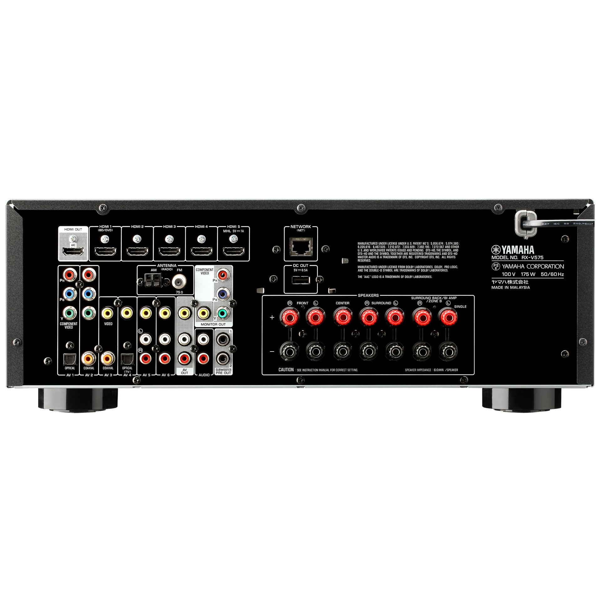 Amazon.co.jp: YAMAHA 7.1ch AVレシーバー RX-V575(B) ブラック RX