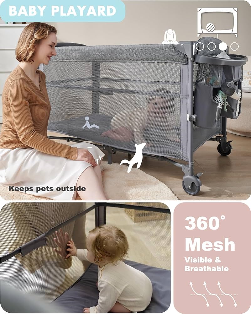 Amazon.co.jp: AirClub 4イン1 ベビーバシネット ベッドサイド