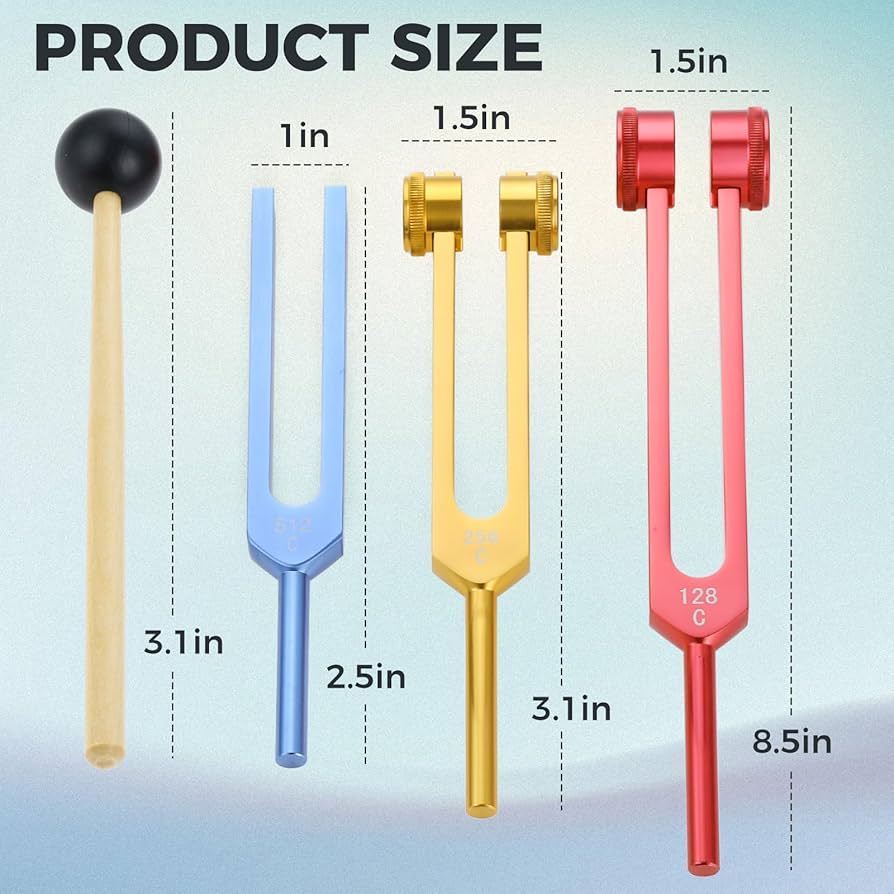 Amazon.com: Tuning Forks for Healing Set 128hz, 256hz, 512hz