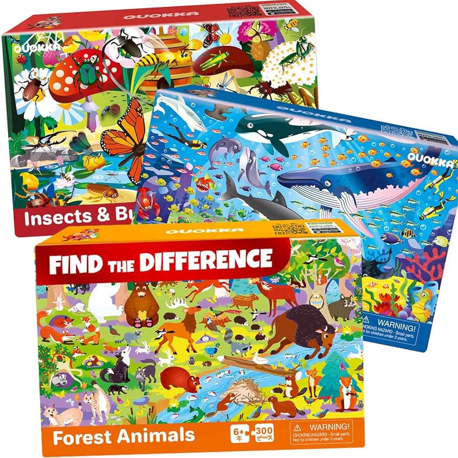 Amazon.com: QUOKKA 300 Pieces Puzzles for Kids Ages 8-10 - 3X Set