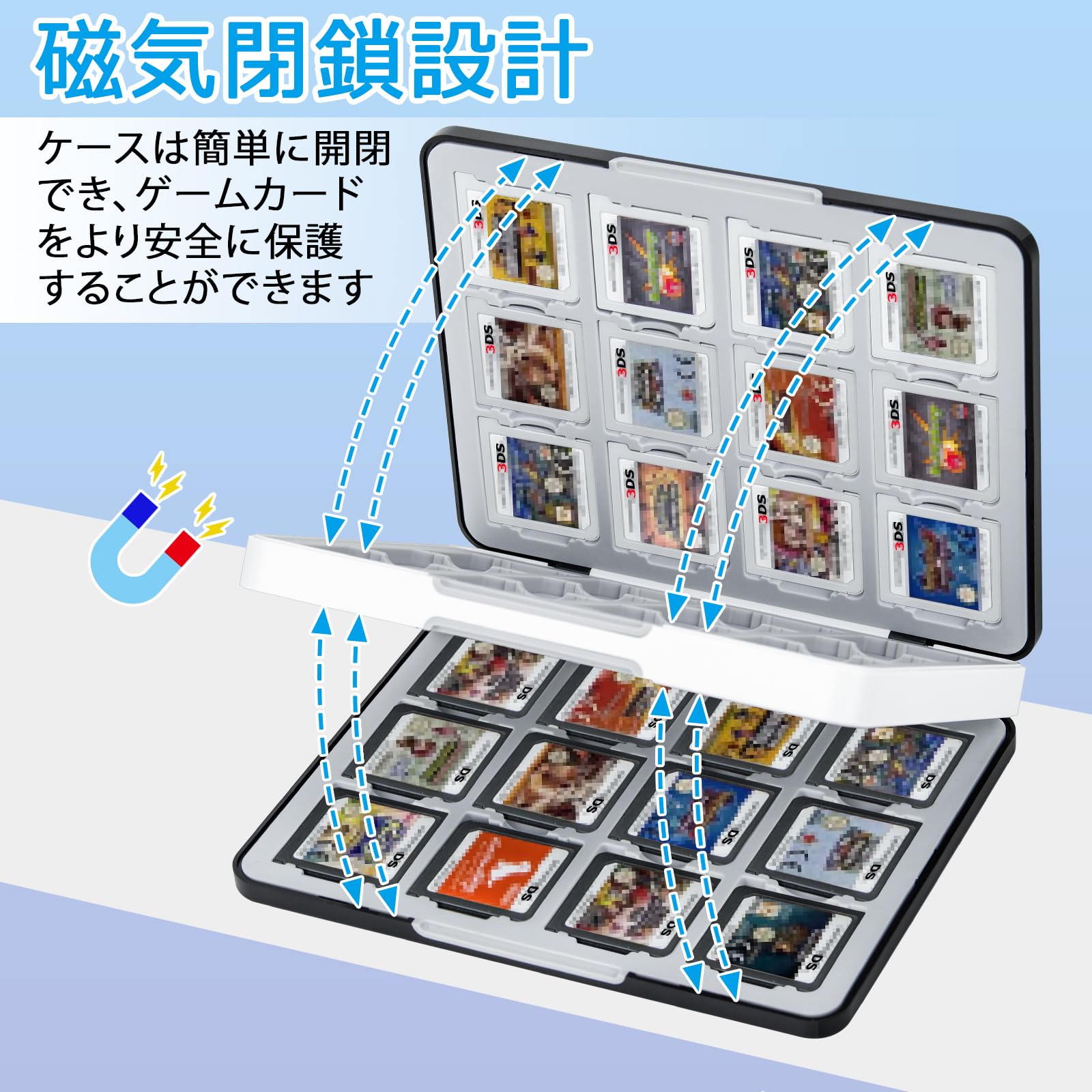 Amazon.co.jp: Homgaty 3DS ソフトケース 48枚 3DS/DS対応 3DSカセット