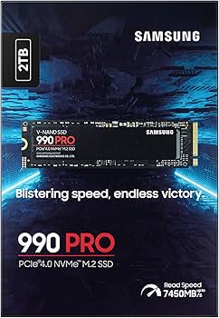 Amazon.com: Samsung 990 PRO NVMe M.2 SSD, 2 TB, PCIe 4.0, 7,450 MB