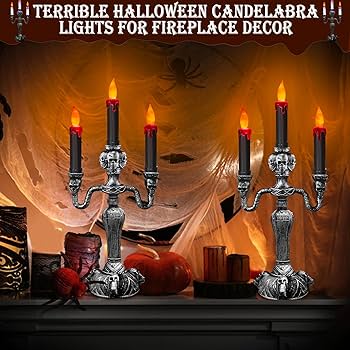 Amazon.com: [ Extra Large ] 2 Pack Halloween Candelabra with LED