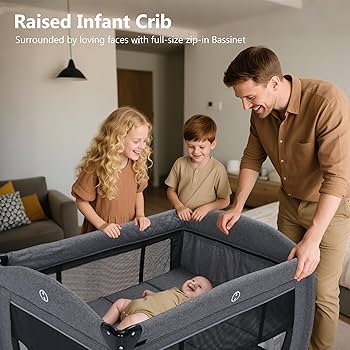 Amazon.com : Kinder King 4 in 1 Foldable Pack and Play with