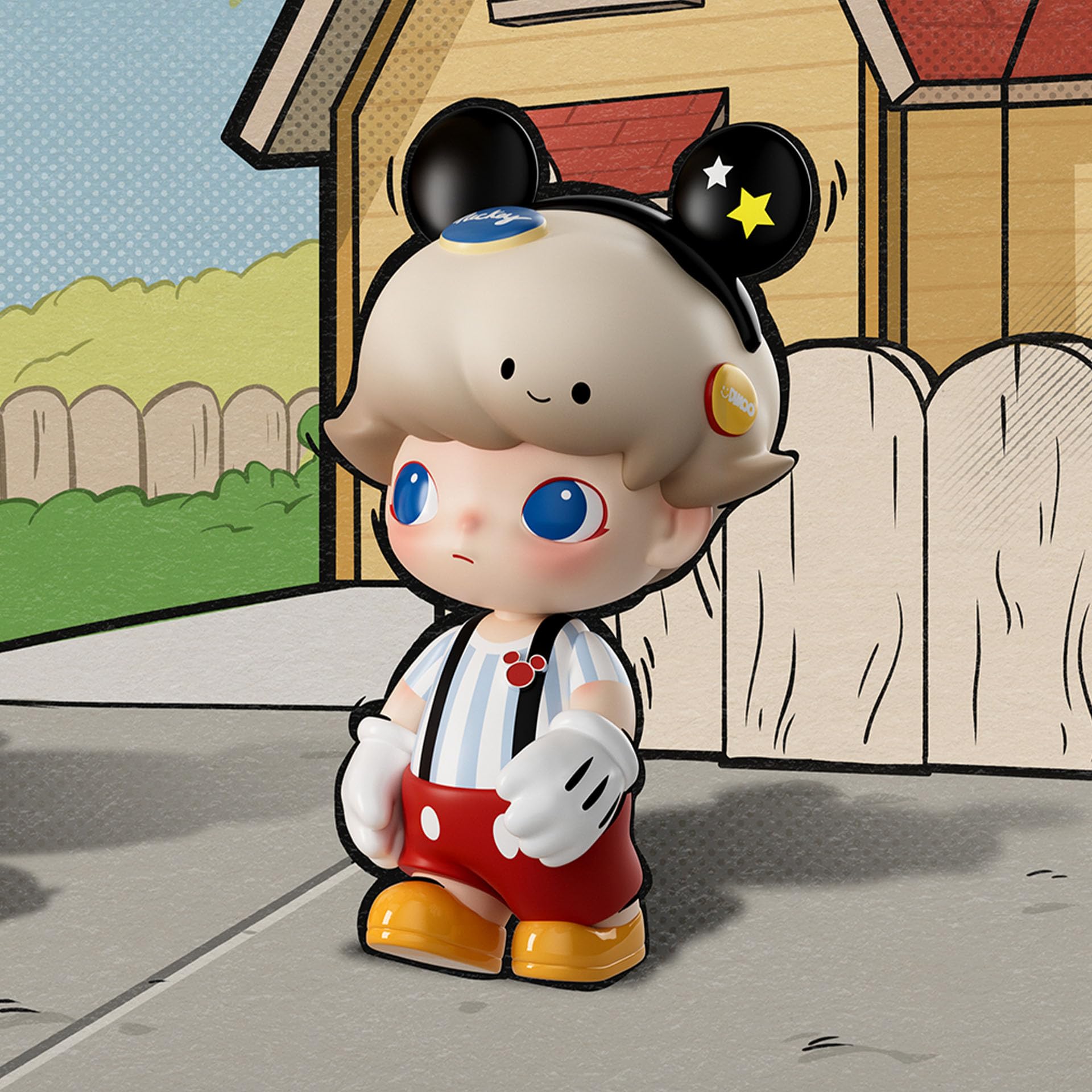 Amazon.com: POP MART MEGA JUST DIMOO 400% Mickey Mouse 11.02in