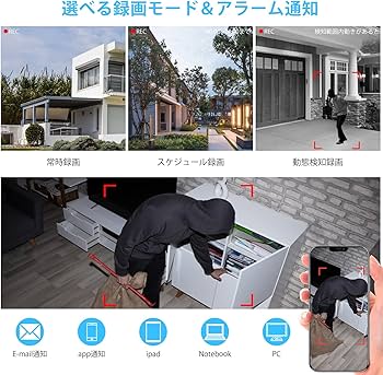 Amazon.co.jp: Brillcamドーム型防犯カメラセット 4K監視カメラ 800万
