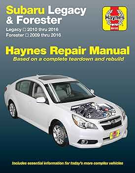 Subaru Legacy (10-16) & Forester (09-16) Haynes Repair Manual