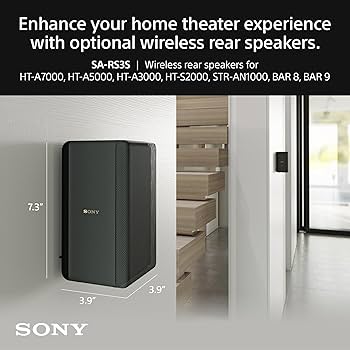 Amazon.com: Sony SA-RS3S Wireless Rear Speakers for BRAVIA Theater