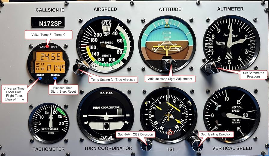 Buy Flight Simulator Instrument Panel Six Pack - Includes Software