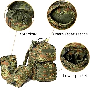 Amazon.co.jp: [Akmax.cn] ミリタリーアーミーバックパック