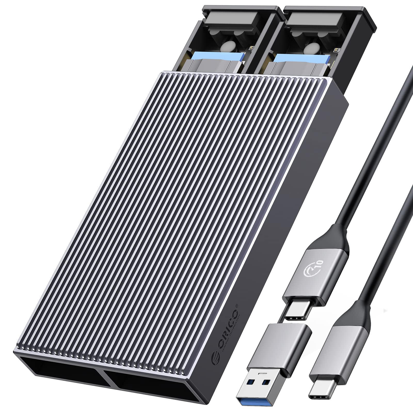 Amazon.com: ORICO Dual M.2 NVMe SSD Enclosure, USB C to M2 Adapter