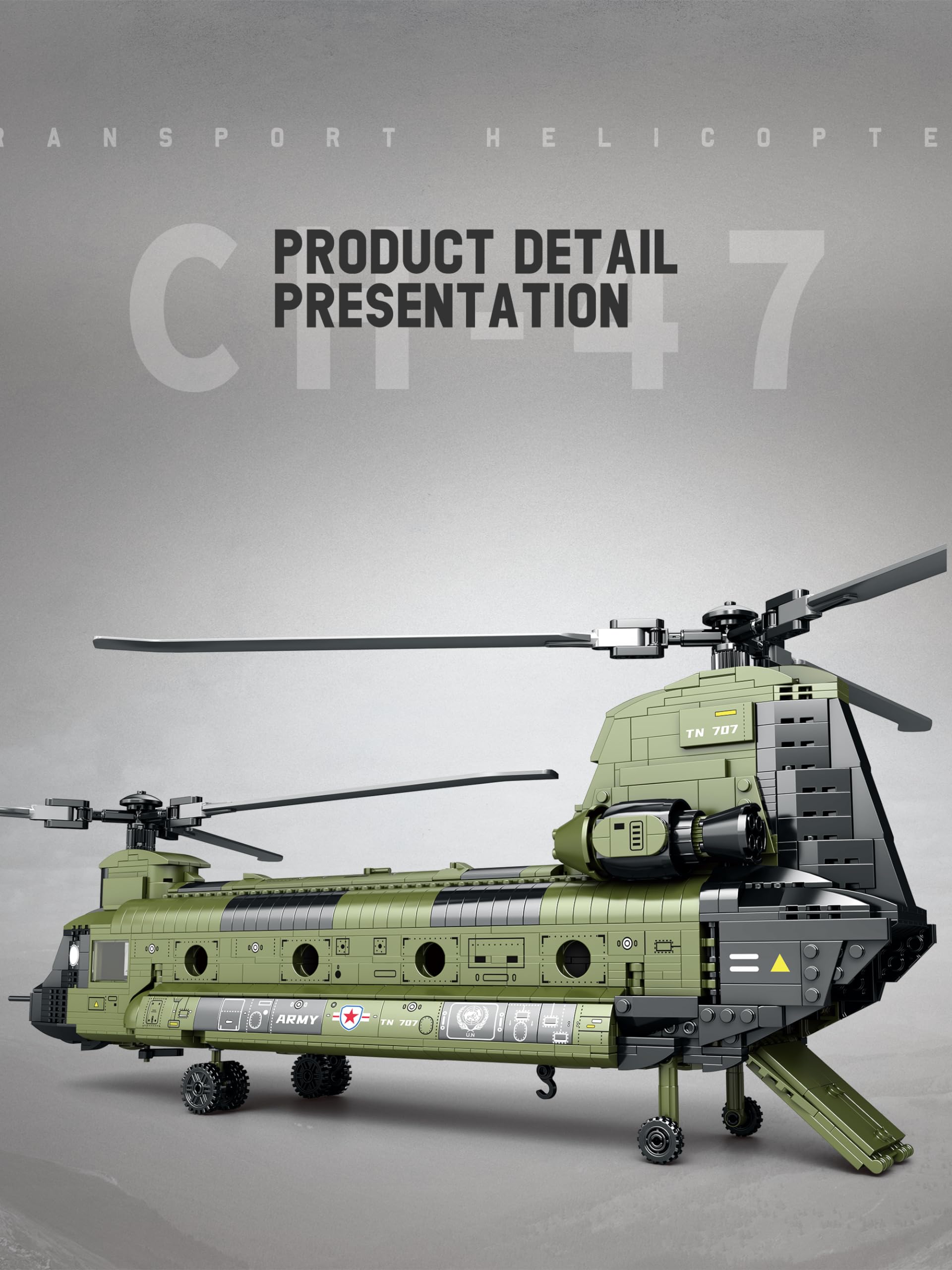 Amazon.co.jp: Reobrix CH-47 チヌーク ヘリコプター おもちゃ