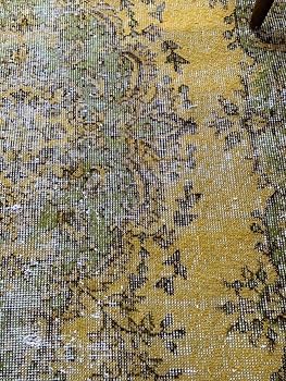 Amazon.co.jp: トルコヴィンテージラグ マスタードイエロー オーバー