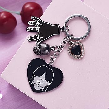 Melix Home Gothic Keychain Gifts for BFF Daughter Teen Girls Heart