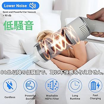 Amazon | 【2024 ハンディ掃除機-16000PA強力吸引】 コードレス
