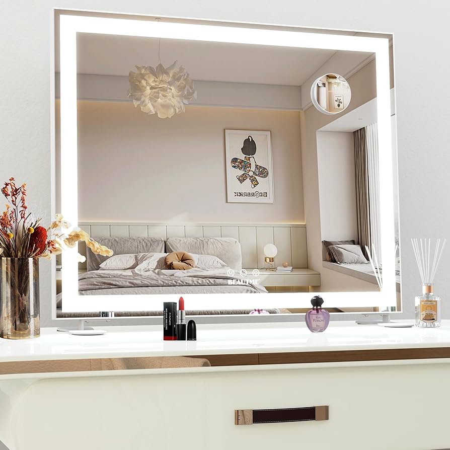 Amazon.co.jp: ANYHI 女優ミラー 化粧鏡 卓上用/壁掛け ハリウッド