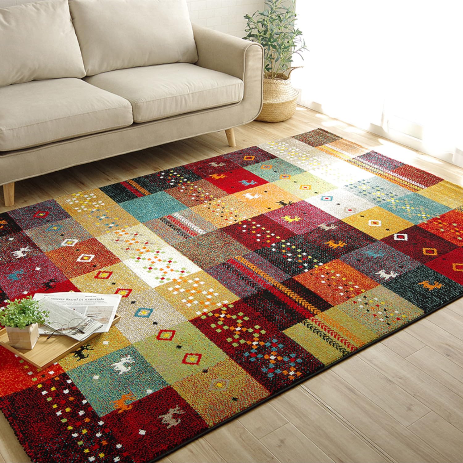 Amazon｜イケヒコ ラグ カーペット ウィルトン 織り 絨毯 輸入ラグ