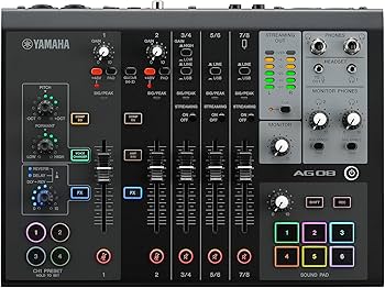 Amazon.com: Yamaha AG08 Black 8-Channel Live Streaming Loopback