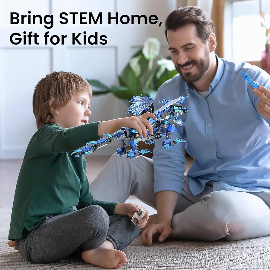 Amazon.com: Sillbird Dragon Building Kit with Remote Control STEM