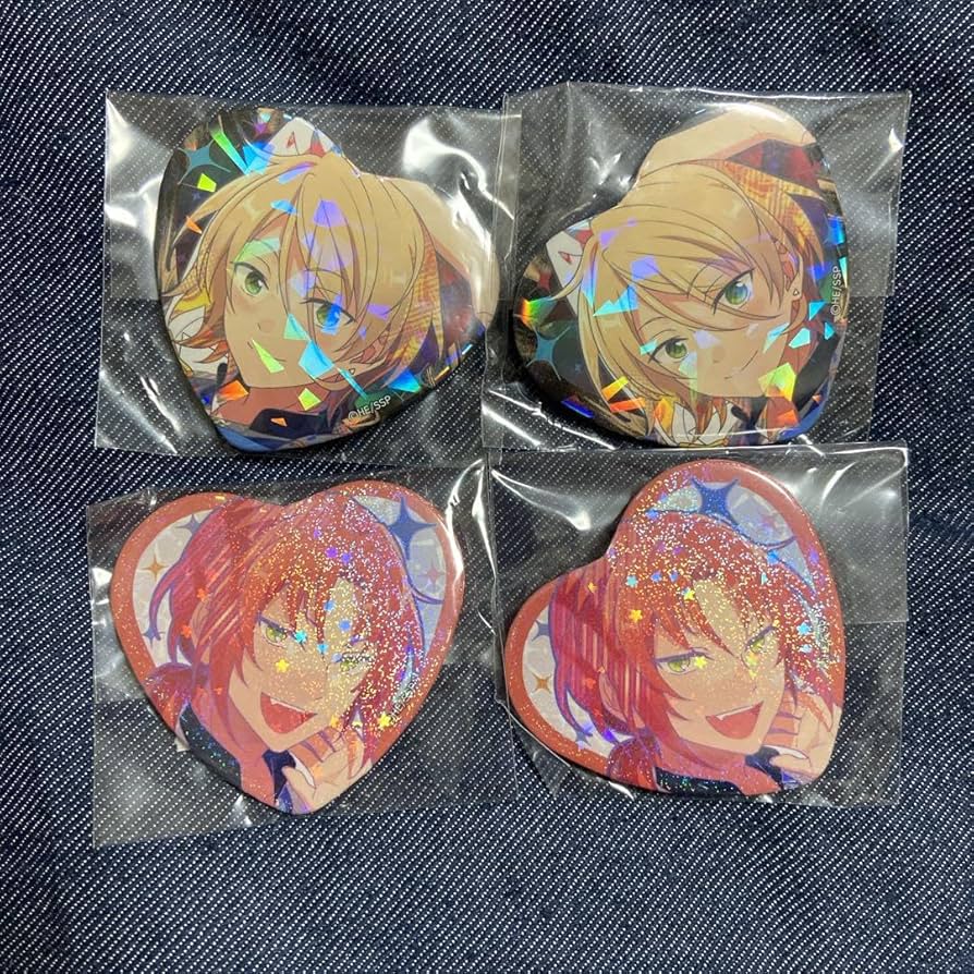 Amazon.co.jp: あんスタ 月永レオ 白鳥藍良 スタフォニ ハート缶バッジ