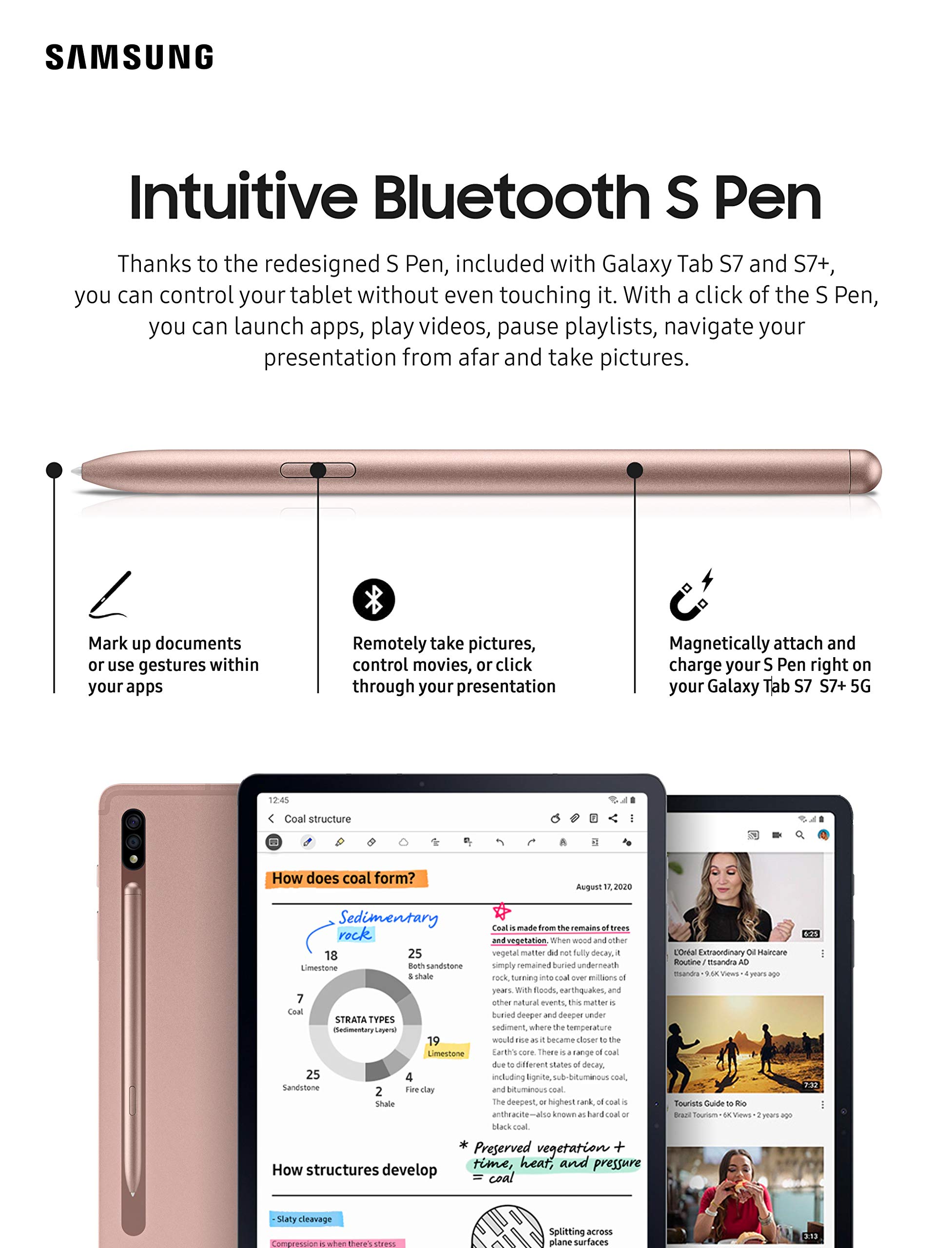 Amazon.com: Samsung Galaxy Tab S7 | S7+ S Pen, Mystic Bronze