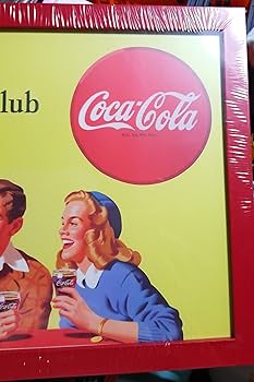 Amazon.co.jp: フォトフレーム コカ・コーラ柄 A4 壁掛け 横 ポスター