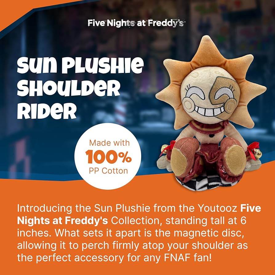 Amazon.com: Youtooz FNAF Sun Plush Shoulder Rider 6