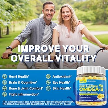 Amazon.com: Vegan Omega-3 Gummies 1000mg +CoQ10+Magnesium- EPA