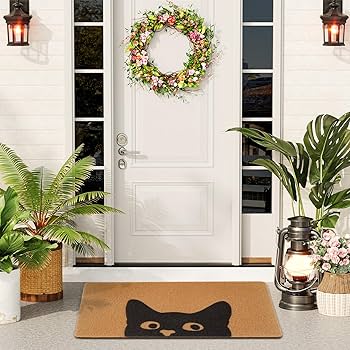 Amazon.com: UINI Door Mat Outdoor Indoor Welcome Mats, Cute Cat