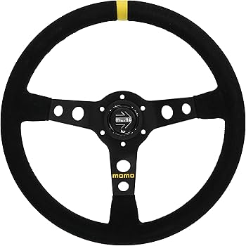 Amazon | MOMO(モモ) ステアリング MOD.07 35パイ BK/スエード M-42