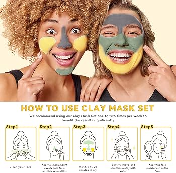 Amazon.com : ANAI RUI 3 Pcs Face Mask Set - Turmeric Clay Mask