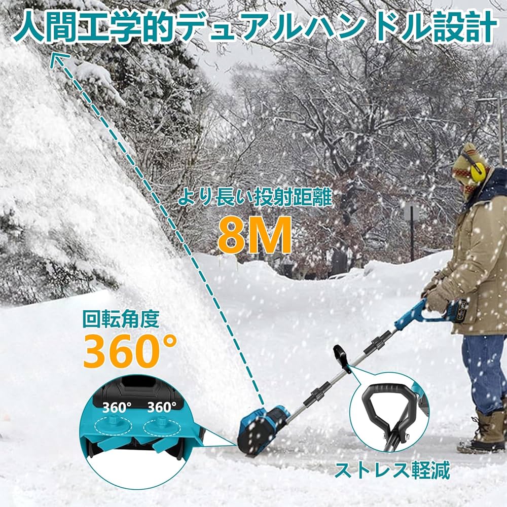Amazon.co.jp: 除雪機 電動除雪機 Wikcieh 除雪器具【2026年新登場