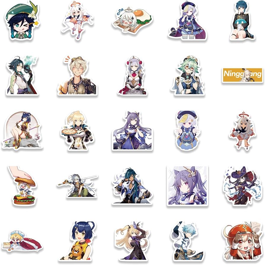 Amazon.co.jp: FOR 原神 げんしん ステッカー 100枚入り FOR Genshin