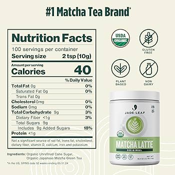 Amazon.com: Jade Leaf Matcha Organic Matcha Latte Mix - Bulk Value
