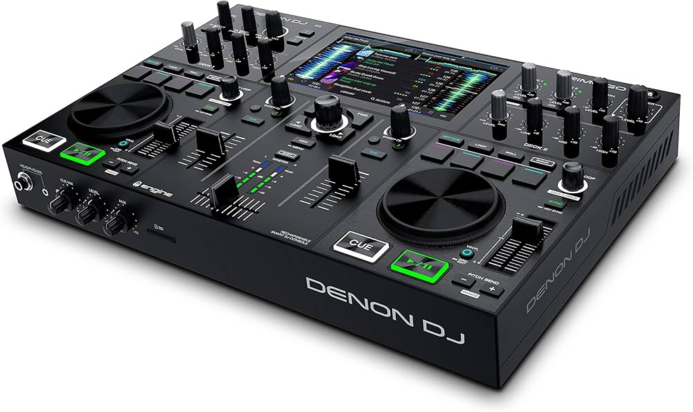 Denon DJ PRIME GO - Tragbares DJ Set, Smart DJ-Konsole mit 2 Decks