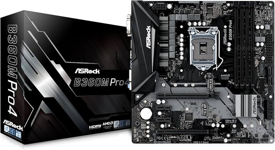 Amazon.com: ASRock B360M PRO4 LGA1151/Intel B360/DDR4/Quad