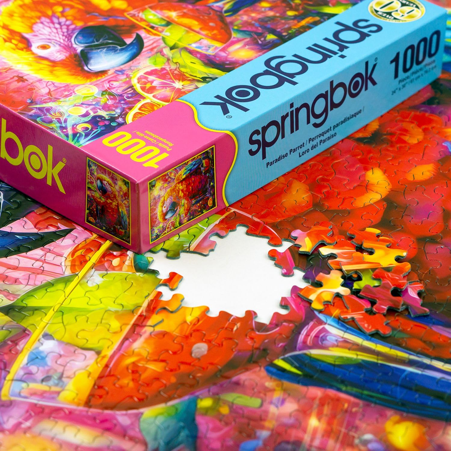 Amazon.com: Springbok Paradise Parrot 1000 Piece Jigsaw Puzzle for