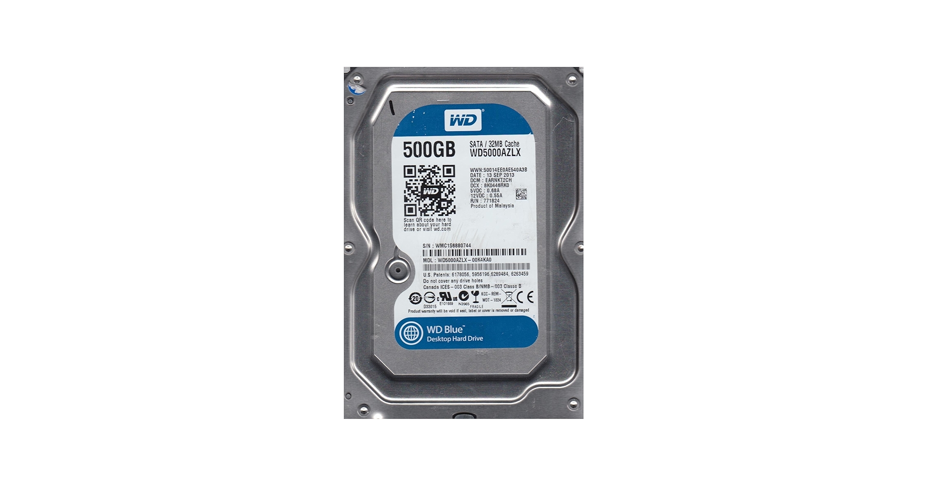 Amazon.com: Western Digital Blue WD5000AZLX 500 GB 3.5
