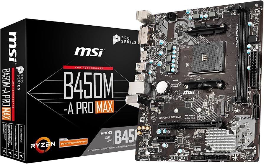 Amazon.com: MSI B450M-A Pro Max AMD B450 AM4 Micro ATX DDR4-SDRAM