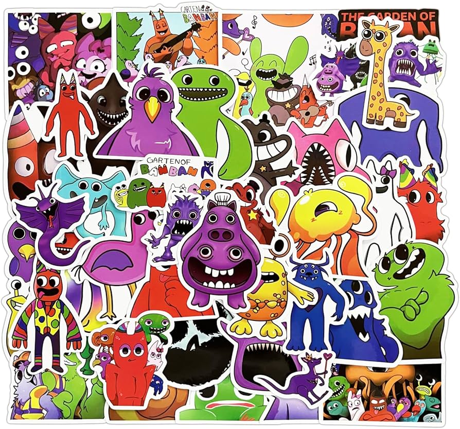 Amazon.co.jp: 50枚入り Banban ガーデンステッカー 漫画 ガーデンオブ