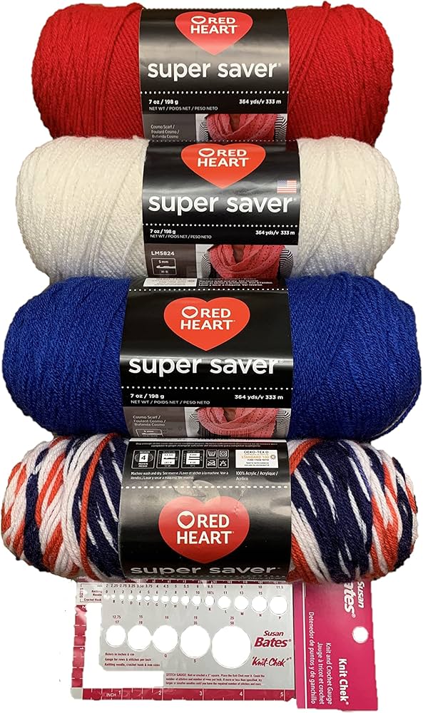 Amazon.com: Red Heart Knitting Yarn Super Saver 3-Skein 7oz Cherry