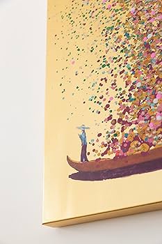 Amazon.co.jp: KARE カレ 正規品 絵画 フラワー ボート ゴールド