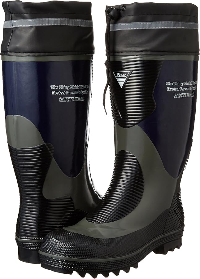 Amazon | [ジーベック] 安全靴 作業靴 85704 セフティ 長靴 履き口