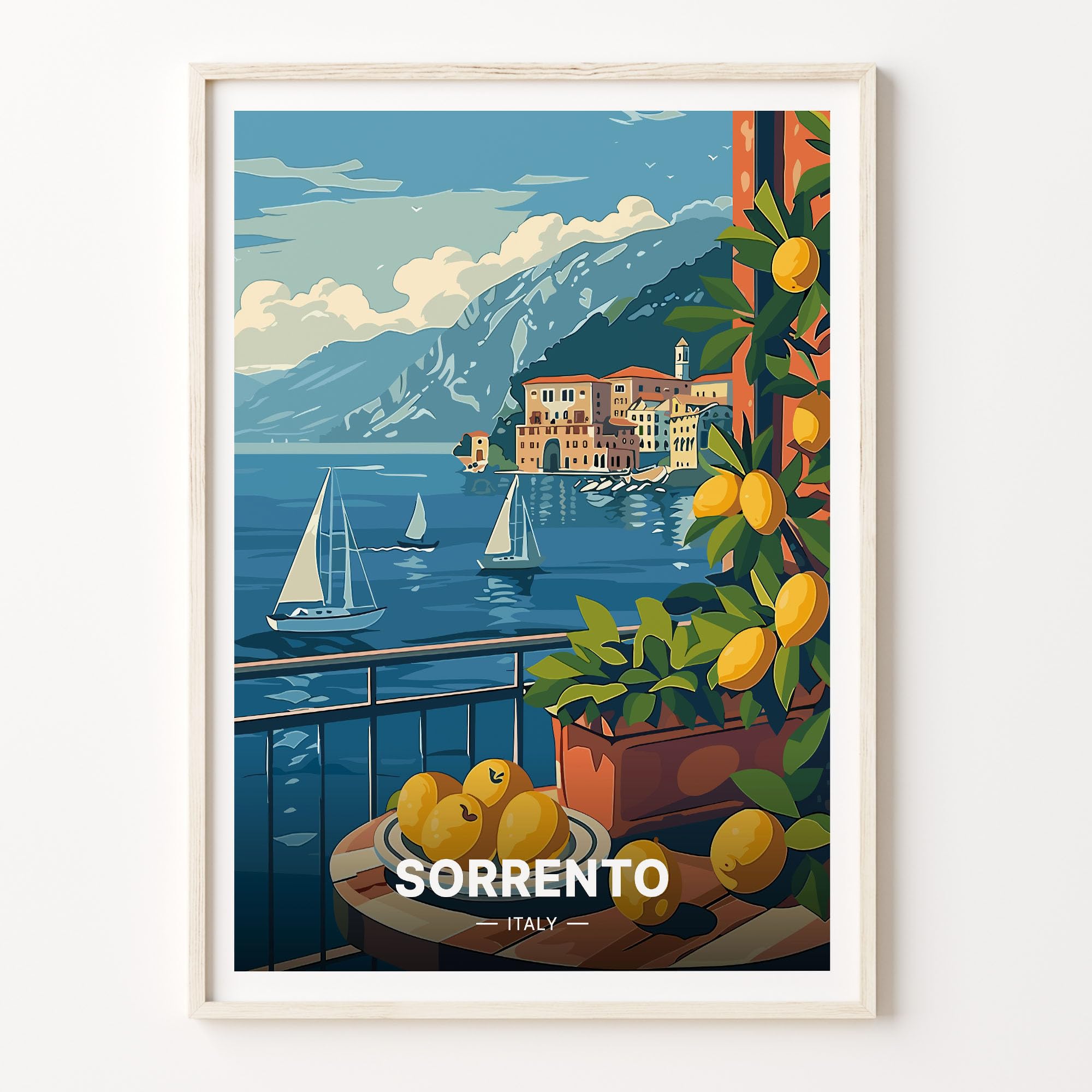 Amazon.com: Sorrento Italy Lemon Coast Poster, Mediterranean