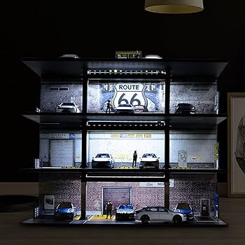 Amazon.co.jp: cxiiuui 1/64 ミニカー ディスプレイ ケース 駐車場 PVC