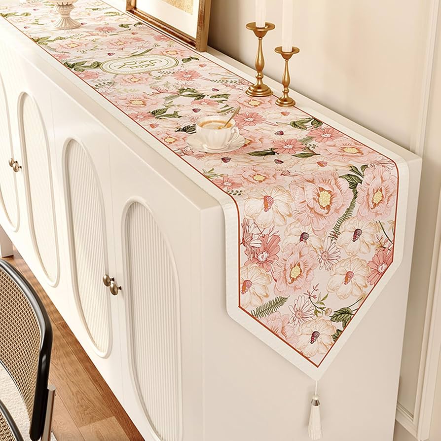 Amazon｜Q'foo テーブルランナー 花柄 春 おしゃれ 北欧スタイル