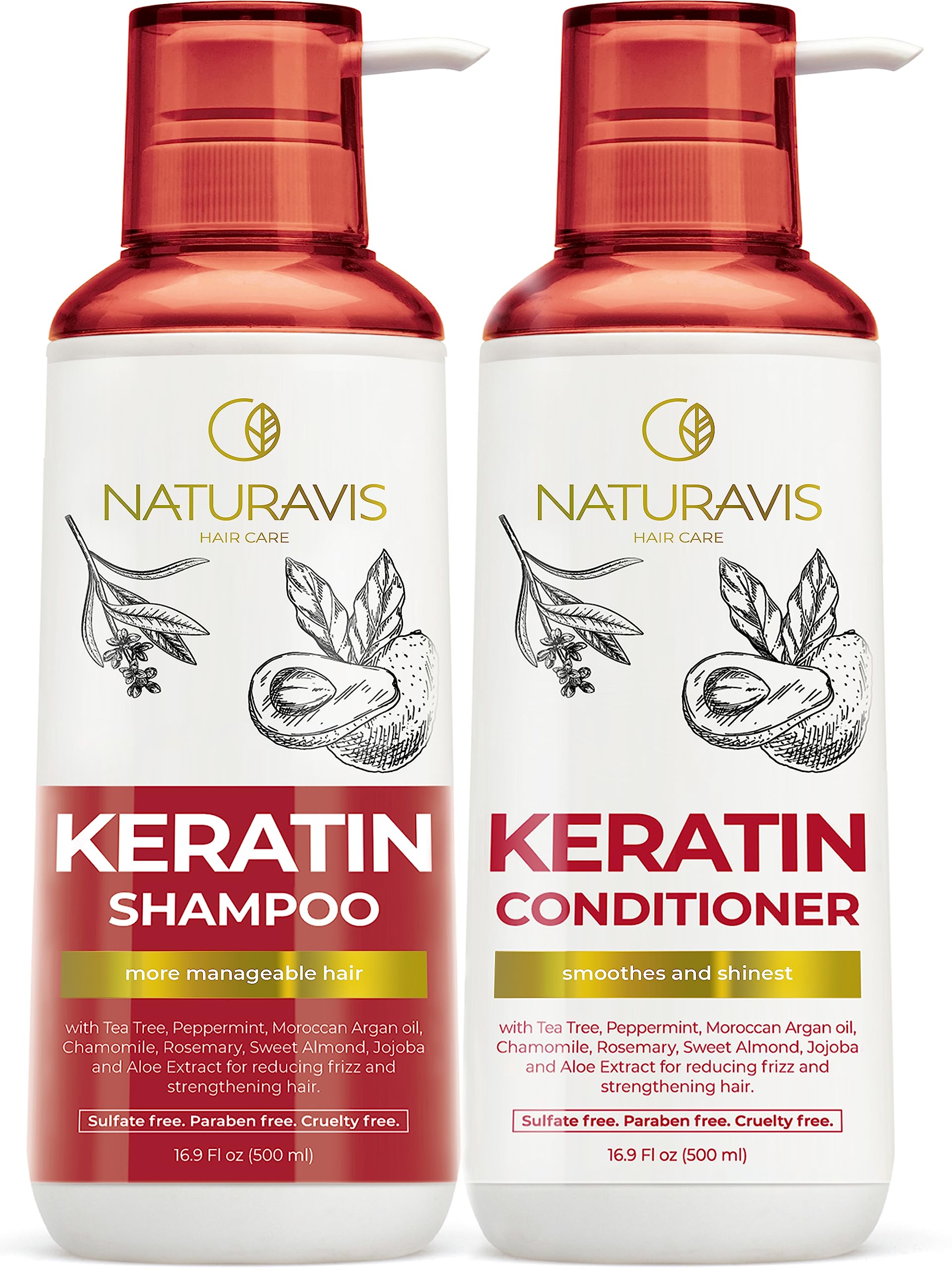Amazon.com : NATURAVIS Keratin Shampoo and Conditioner Set