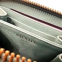 Amazon.com: Prada Saffiano Leather Giada Turquoise Small Zip